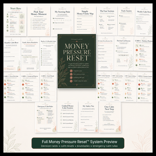Stop making money decisions driven by fear, family pressure, or guilt, and take one calm financial step at a time. With the Money Pressure Reset System